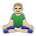 Man in Lotus Position: Medium-Light Skin Tone