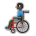 Man in Manual Wheelchair: Dark Skin Tone