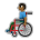 Man in Manual Wheelchair: Medium-Dark Skin Tone