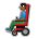Man in Motorized Wheelchair: Medium-Dark Skin Tone