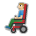 Man in Motorized Wheelchair: Medium-Light Skin Tone