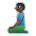 Man Kneeling: Dark Skin Tone