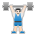 Man Lifting Weights: Light Skin Tone