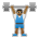 Man Lifting Weights: Medium-Dark Skin Tone