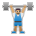 Man Lifting Weights: Medium Skin Tone