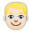 Man: Light Skin Tone, Blond Hair