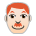 Man: Light Skin Tone, Red Hair