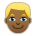 Man: Medium-Dark Skin Tone, Blond Hair