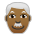 Man: Medium-Dark Skin Tone, White Hair