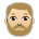Man: Medium-Light Skin Tone, Beard