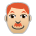 Man: Medium-Light Skin Tone, Red Hair