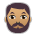 Man: Medium Skin Tone, Beard