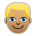 Man: Medium Skin Tone, Blond Hair