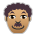 Man: Medium Skin Tone, Curly Hair