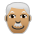 Man: Medium Skin Tone, White Hair