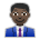 Man Office Worker: Dark Skin Tone