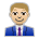 Man Office Worker: Medium-Light Skin Tone