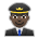 Man Pilot: Dark Skin Tone