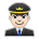 Man Pilot: Light Skin Tone