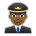 Man Pilot: Medium-Dark Skin Tone