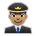 Man Pilot: Medium Skin Tone