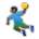Man Playing Handball: Dark Skin Tone