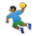 Man Playing Handball: Medium-Dark Skin Tone