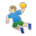 Man Playing Handball: Medium-Light Skin Tone
