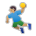 Man Playing Handball: Medium Skin Tone