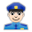 Man Police Officer: Light Skin Tone