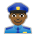 Man Police Officer: Medium-Dark Skin Tone