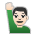 Man Raising Hand: Light Skin Tone