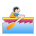 Man Rowing Boat: Light Skin Tone