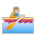 Man Rowing Boat: Medium-Light Skin Tone