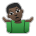 Man Shrugging: Dark Skin Tone