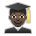 Man Student: Dark Skin Tone
