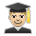 Man Student: Medium-Light Skin Tone
