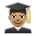 Man Student: Medium Skin Tone
