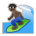 Man Surfing: Dark Skin Tone