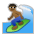 Man Surfing: Medium-Dark Skin Tone