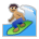 Man Surfing: Medium Skin Tone
