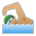 Man Swimming: Medium Skin Tone