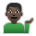 Man Tipping Hand: Dark Skin Tone
