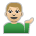 Man Tipping Hand: Medium-Light Skin Tone