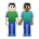 Men Holding Hands: Light Skin Tone, Medium-Dark Skin Tone