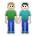 Men Holding Hands: Medium-Light Skin Tone, Light Skin Tone