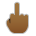 Middle Finger: Medium-Dark Skin Tone