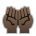 Palms Up Together: Dark Skin Tone
