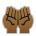 Palms Up Together: Medium-Dark Skin Tone