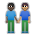 People Holding Hands: Dark Skin Tone, Medium Skin Tone